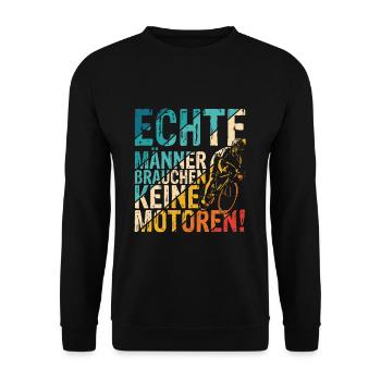 Fahrrad Andi Auto Apruch Geschenk Rad Tour Fahrrad - Unisex Pullover - Schwarz - Vorne - Alina (178cm) & Michal (187cm)