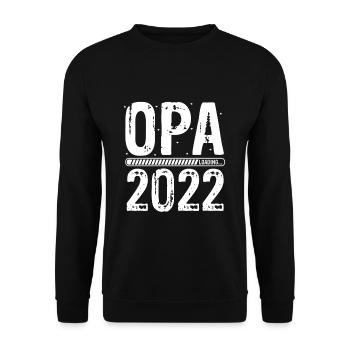 Opa Loading 2022 Babyankündigung Geburt Familienop - Unisex Pullover - Schwarz - Vorne - Alina (178cm) & Michal (187cm)