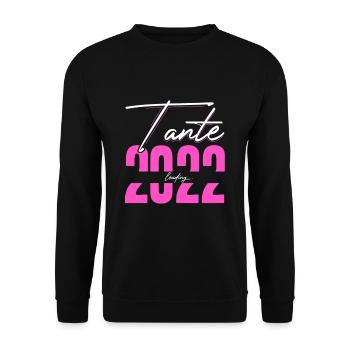 Tante Loading 2022 Babyankündigung Geburt Beste Ta - Unisex Pullover - Schwarz - Vorne - Alina (178cm) & Michal (187cm)