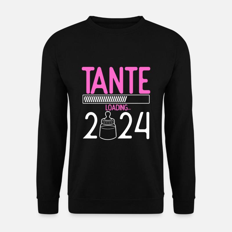 Tante Loading 2024 Babyankündigung Geburt Babygesc - Unisex Pullover - Schwarz