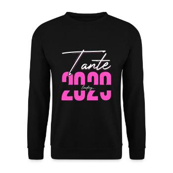 Tante Loading 2029 Babyankündigung Geburt Beste Ta - Unisex Pullover - Schwarz - Vorne - Alina (178cm) & Michal (187cm)
