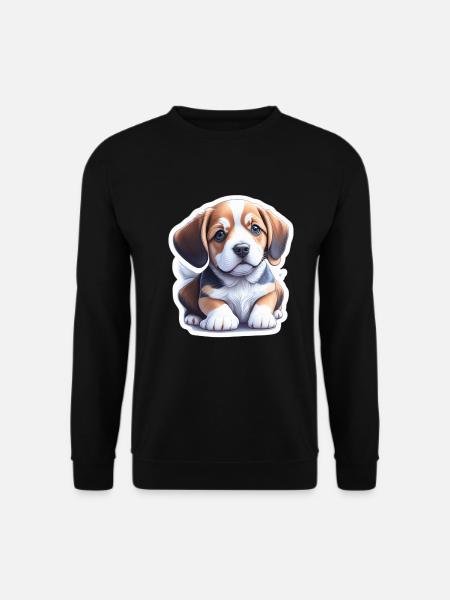 Chiot Beagle mignon - Sweat-shirt Unisexe - noir