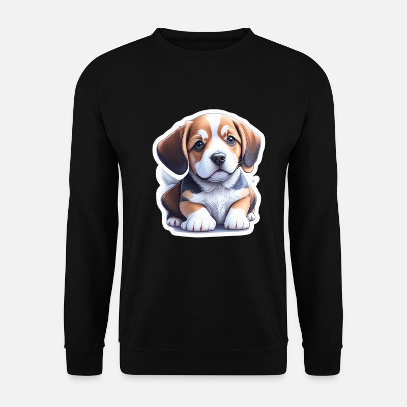 Chiot Beagle mignon - Sweat-shirt Unisexe - noir