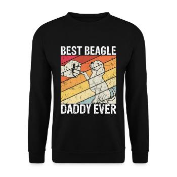 Beagle Dog Dog Daddy Dog Lover Gift Dog - Unisex Sweatshirt - black - Front - Alina (178cm) & Michal (187cm)
