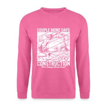 Construction Construction Site Construction Worker Building Family Roof - Unisex Sweatshirt - pink - Front