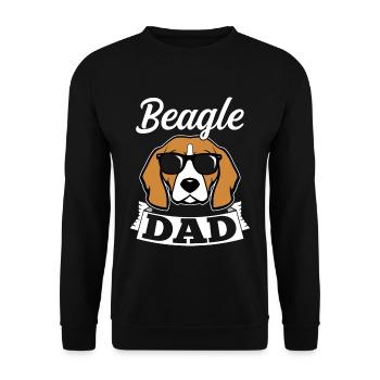 Beagle Dad Dog Dad Dad Dad Dog Dad Dad - Unisex Sweatshirt - black - Front - Alina (178cm) & Michal (187cm)
