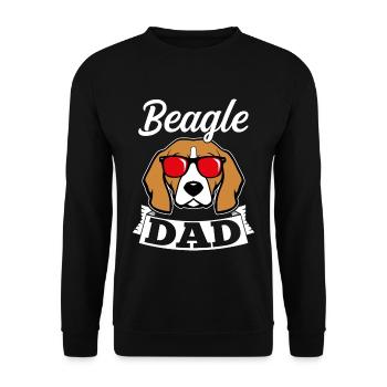 Beagle Dad Dog Dad Dad Dad Owner Fun Dogs - Unisex Sweatshirt - black - Front - Alina (178cm) & Michal (187cm)