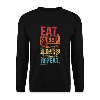 Tuner Voiture Passionné Réparation Outil Mécanicien - Sweat-shirt Unisexe - noir - Devant - Alina (178cm) & Michal (187cm)
