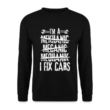 Tuner Car Enthusiast Repair Mechanic Tool - Unisex Sweatshirt - black - Front - Alina (178cm) & Michal (187cm)