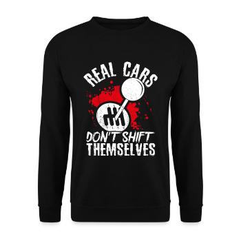 Tuning Autoliebhaber Reparieren Autos Mechaniker E - Unisex Pullover - Schwarz - Vorne - Alina (178cm) & Michal (187cm)