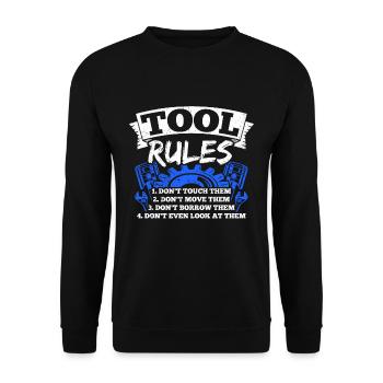 Tuner Autoliebhaber Reparieren Mechaniker Werkzeug - Unisex Pullover - Schwarz - Vorne - Alina (178cm) & Michal (187cm)