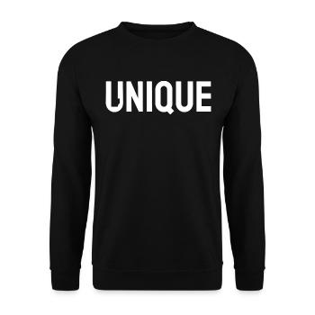 Unique - Unisex Sweatshirt - black - Front - Alina (178cm) & Michal (187cm)