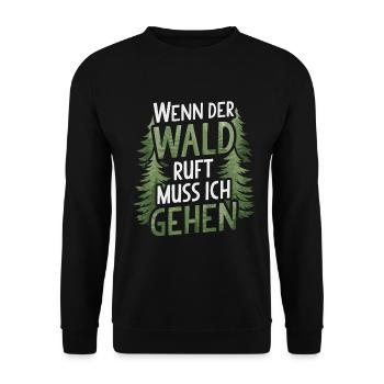 Wald Holzfäller Waldarbeiter Waldliebhaber Förster - Unisex Pullover - Schwarz - Vorne - Alina (178cm) & Michal (187cm)