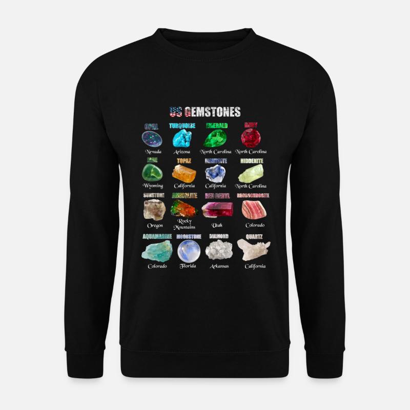 Minéraux et gemmes les plus importants aux USA - Sweat-shirt Unisexe - noir