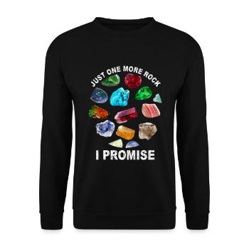 Lustiger Design-Mineraliensammler - Unisex Pullover - Schwarz - Vorne - Alina (178cm) & Michal (187cm)