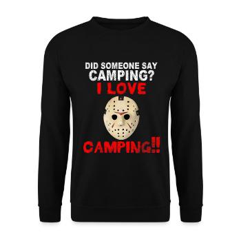 Jason Friday 13 HALLOWEEN - Unisex Sweatshirt - black - Front - Alina (178cm) & Michal (187cm)