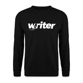 Writer - Unisex Sweatshirt - black - Front - Alina (178cm) & Michal (187cm)
