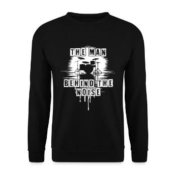 Homme derrière le bruit drôle de tambour motif - Sweat-shirt Unisexe - noir - Devant - Alina (178cm) & Michal (187cm)