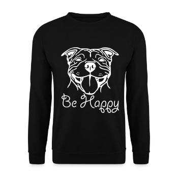 sbtsmile3 - Sweat-shirt Unisexe - noir - Devant - Alina (178cm) & Michal (187cm)