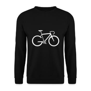 GO BICYCLE CYCLIST STYLISH BIKE SHIRT - Unisex Sweatshirt - black - Front - Alina (178cm) & Michal (187cm)