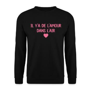 L’amour célébration fête de la Saint Valentin ! - Sweat-shirt Unisexe - noir - Devant - Alina (178cm) & Michal (187cm)