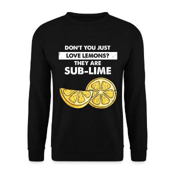 Lemonade Lemon Lemonade Lemonade Lemonade Stand Design - Unisex Sweatshirt - black - Front - Alina (178cm) & Michal (187cm)
