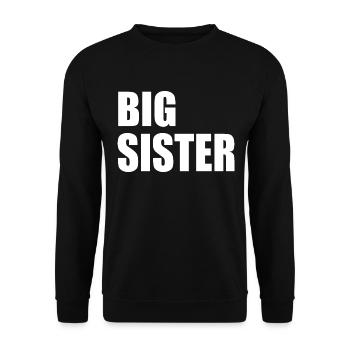 Big sister - Unisex Sweatshirt - black - Front - Alina (178cm) & Michal (187cm)