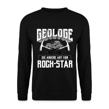 Geologie Geologe Geologin Geowissenschaften Steine - Unisex Pullover - Schwarz - Vorne - Alina (178cm) & Michal (187cm)