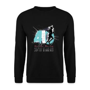 Runner - 40th Birthday - Unisex Sweatshirt - black - Front - Alina (178cm) & Michal (187cm)
