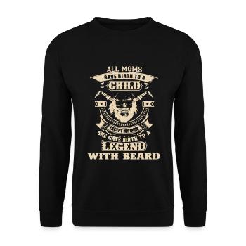 Bart Beard - Unisex Sweatshirt - black - Front - Alina (178cm) & Michal (187cm)