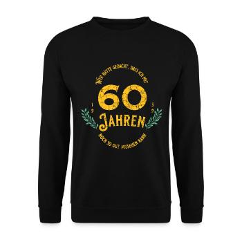 60th birthday 60 years gift idea - Unisex Sweatshirt - black - Front - Alina (178cm) & Michal (187cm)