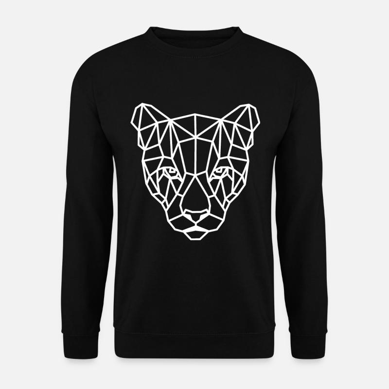 Kopf Geometrisch Jaguar - Unisex Pullover - Schwarz