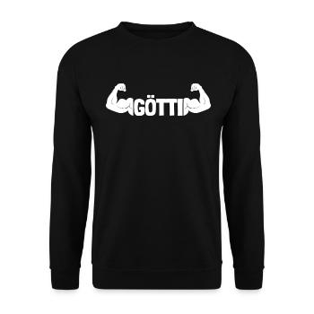 Götti ist der Beste - Unisex Pullover - Schwarz - Vorne - Alina (178cm) & Michal (187cm)