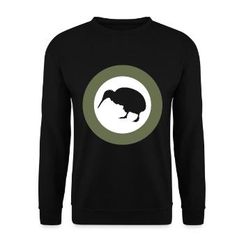 Retro kiwi - Unisex Sweatshirt - black - Front - Alina (178cm) & Michal (187cm)