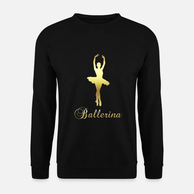 Ballerine Danseuse Ballet Or - Sweat-shirt Unisexe - noir