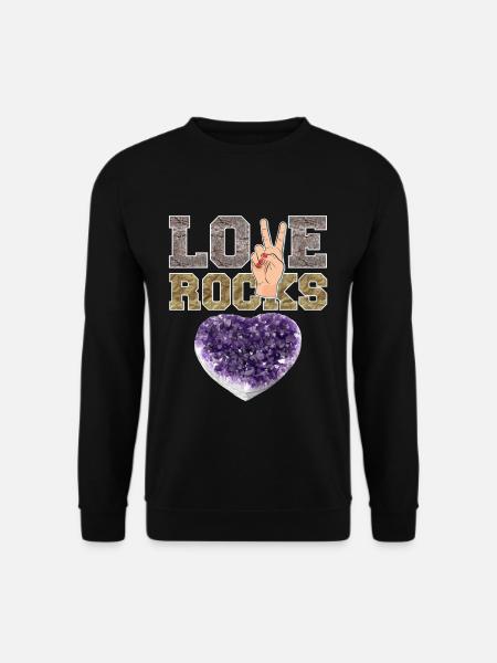Ich liebe es, Mineralien und Natursteine zu sammeln - Unisex Pullover - Schwarz