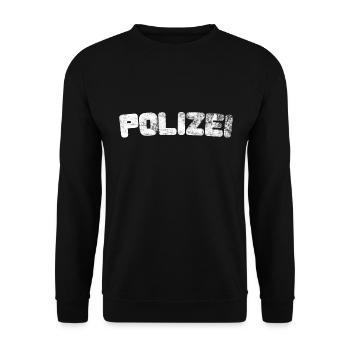Polizei - Unisex Pullover - Schwarz - Vorne - Alina (178cm) & Michal (187cm)