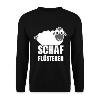 Schaf Flüsterer Geschenk Schäfer - Unisex Pullover - Schwarz - Vorne - Alina (178cm) & Michal (187cm)