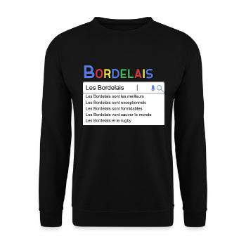 Bordelais Idée Cadeau Habitant De Bordeaux - Sweat-shirt Unisexe - noir - Devant - Alina (178cm) & Michal (187cm)
