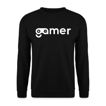 Gamer - Unisex Sweatshirt - black - Front - Alina (178cm) & Michal (187cm)