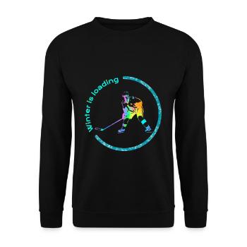 L'hiver charge le hockey sur glace d'hiver actuel - Sweat-shirt Unisexe - noir - Devant - Alina (178cm) & Michal (187cm)