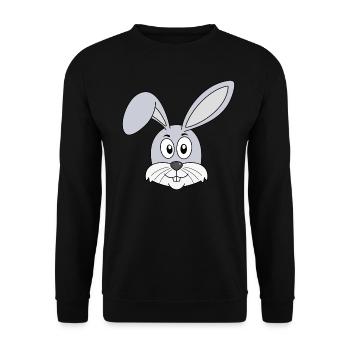 Rabbit Easter Rabbit Teeth Rabbits Easter - Unisex Sweatshirt - black - Front - Alina (178cm) & Michal (187cm)