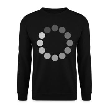 Loading Icon Circle - Unisex Pullover - Schwarz - Vorne - Alina (178cm) & Michal (187cm)