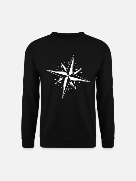Étoile nautique boussole rose des vents - Sweat-shirt Unisexe - noir