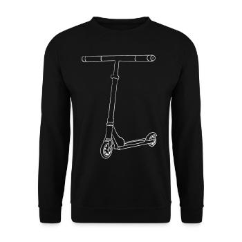 Einfacher Stunt Scooter für deine nächsten Scooter - Unisex Pullover - Schwarz - Vorne - Alina (178cm) & Michal (187cm)