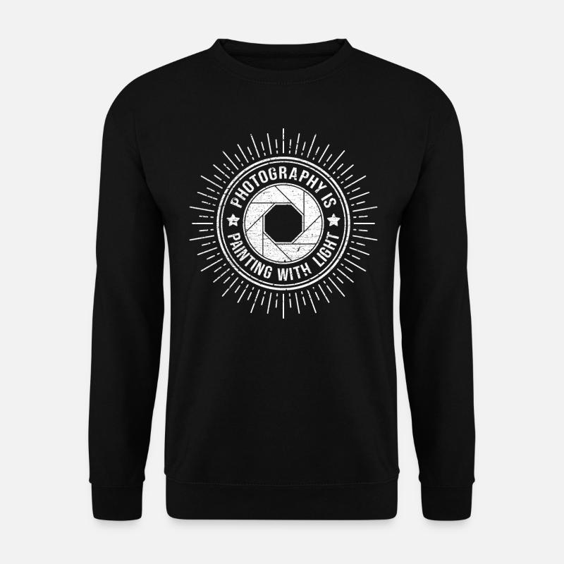 Fotografieren ist Malen mit Licht Blende Kamera - Unisex Pullover - Schwarz