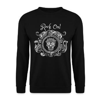 Rock On - Crâne de métal - Sweat-shirt Unisexe - noir - Devant - Alina (178cm) & Michal (187cm)