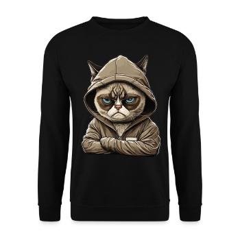 Employés Collègues de travail Adolescents Chats - Sweat-shirt Unisexe - noir - Devant - Alina (178cm) & Michal (187cm)