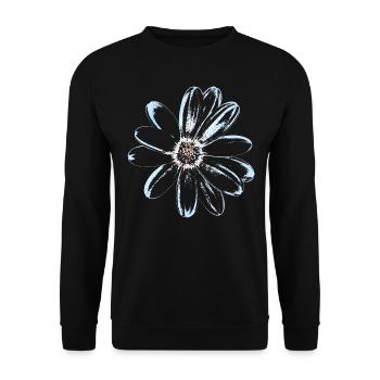 Blüte Vintage - Floral Blume - Unisex Pullover - Schwarz - Vorne - Alina (178cm) & Michal (187cm)