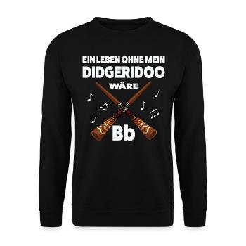 Didgeridoo Musiker Musiktherapie Geschenk - Unisex Pullover - Schwarz - Vorne - Alina (178cm) & Michal (187cm)